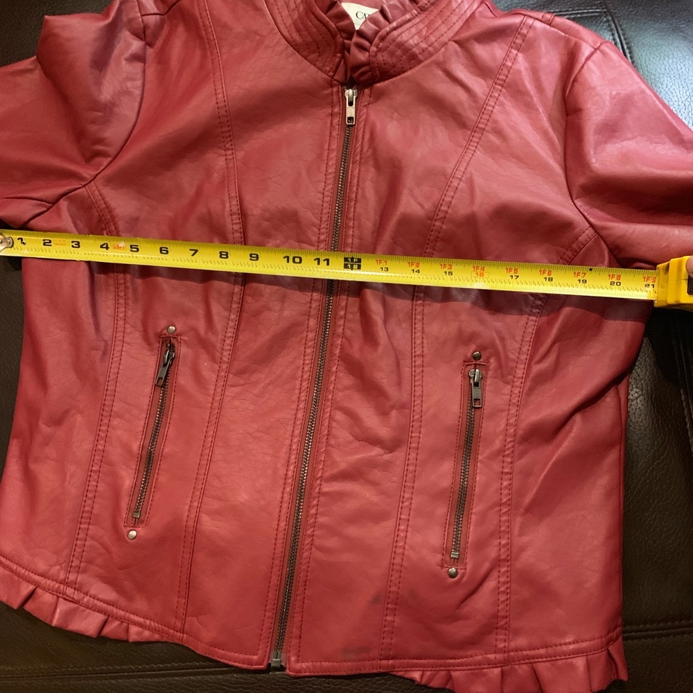 Red leather jacket - Picture 7 of 8
